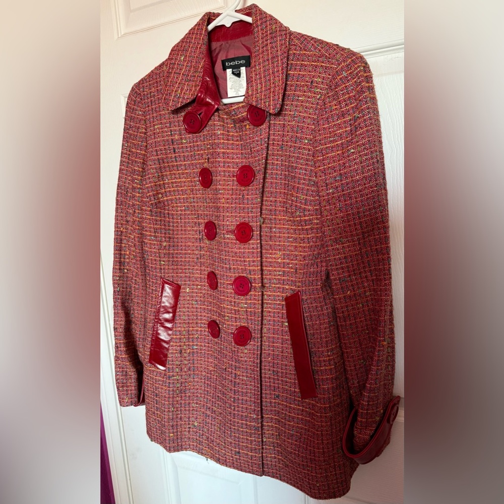 Bebe vintage Red Tweed Coat